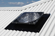 Corrugated roof with Sky Tunnel Rigid Tube